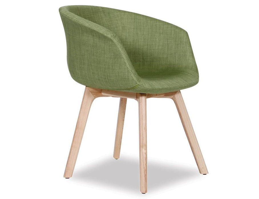 Lonsdale Armchair - Natural - Green Fabric