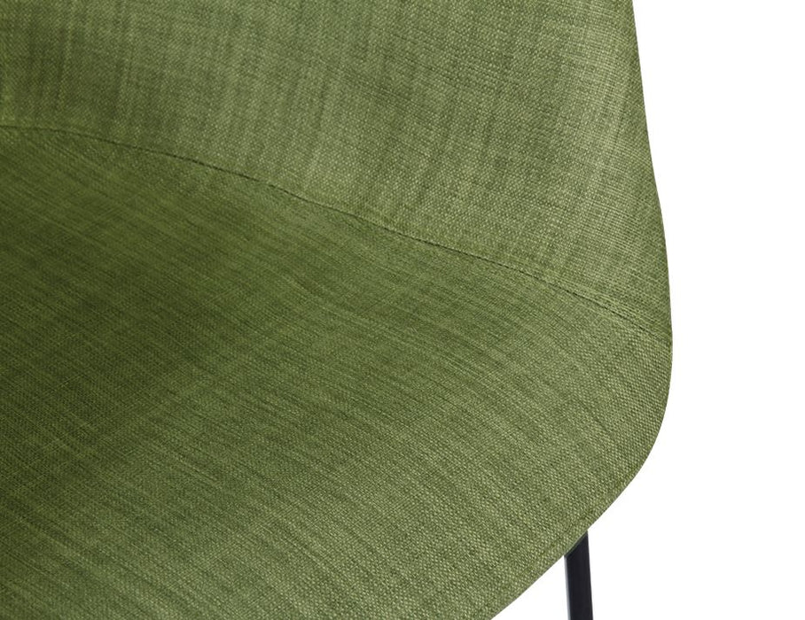 Lonsdale Armchair - Black Sled - Green Fabric