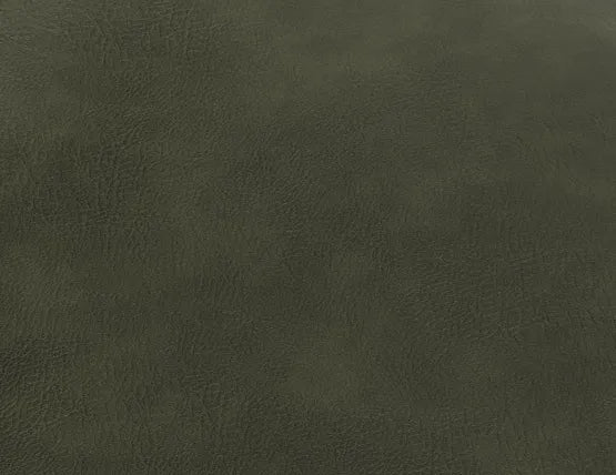 Elva Low Stool - Black Seat - Green Pad - Black Frame, Leather, 50cm H