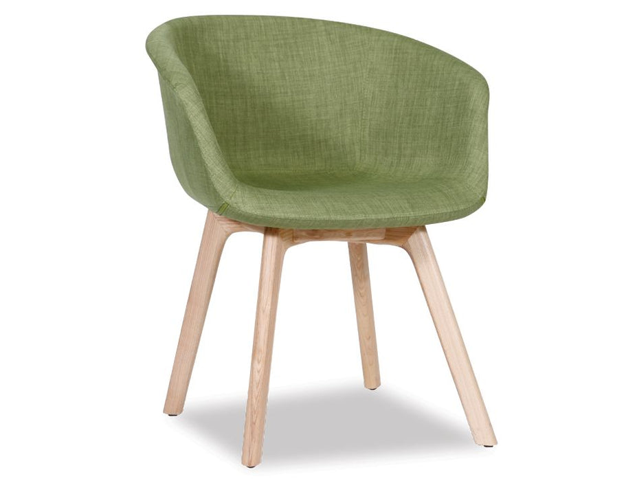 Lonsdale Armchair - Natural - Green Fabric