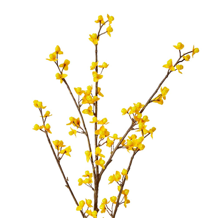 Autumn Berry Branch Pack of 12 - Yellow, 81cm (H)