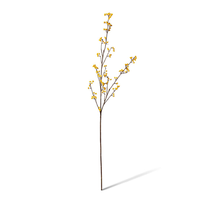 Autumn Berry Branch Pack of 12 - Yellow, 112cm (H)