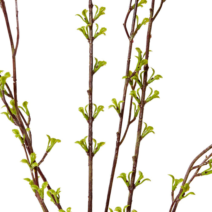 Spring Bud Leaf Spray Pack of 12 - Green, 86cm (H)