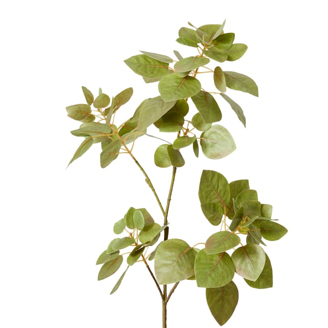 Smoke Leaf Branch Pack Of 12 - Green Red, 103cm (H)