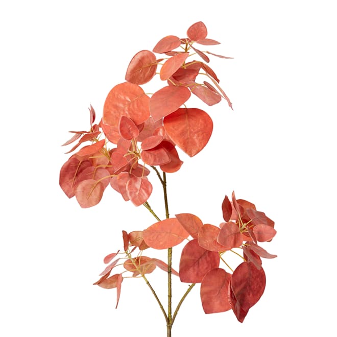 Smoke Leaf Branch Pack Of 12 - Red, 103cm (H)