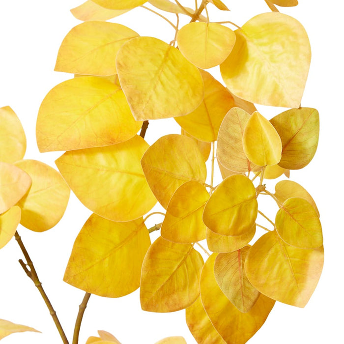 Smoke Leaf Branch Pack Of 12 - Yellow, 103cm (H)
