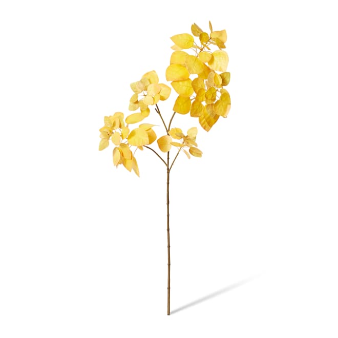 Smoke Leaf Branch Pack Of 12 - Yellow, 103cm (H)