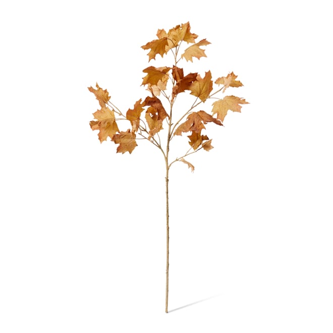 Maple Autumn Leaf Branch Pack Of 12 - Brown, 112cm (H)