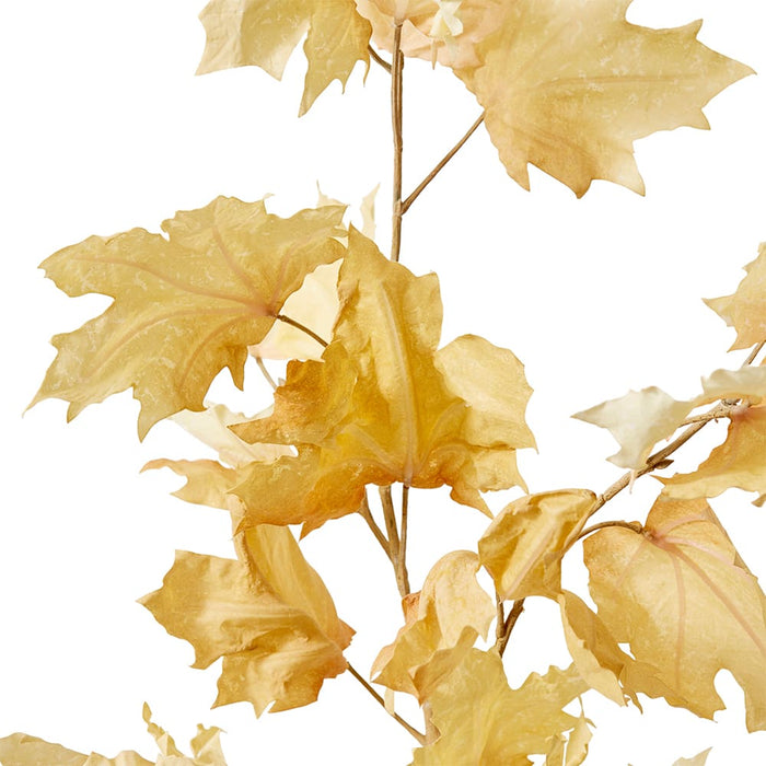 Maple Autumn Leaf Branch Pack Of 12 - Cream, 112cm (H)