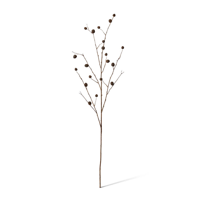 Berry Pod Dried Look Branch Pack of 12 - Dark Brown, 108cm (H)