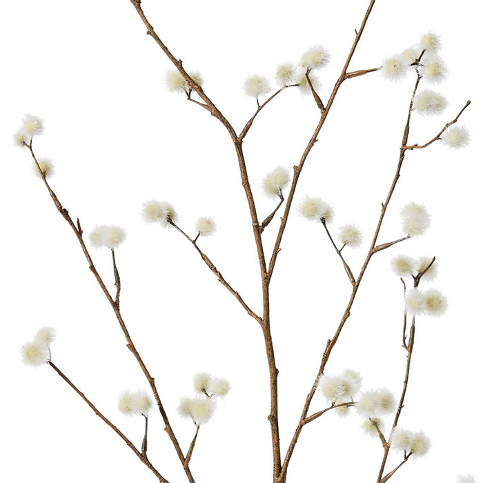 Pom Pom Spray Pack of 6 - White, 105cm (H)