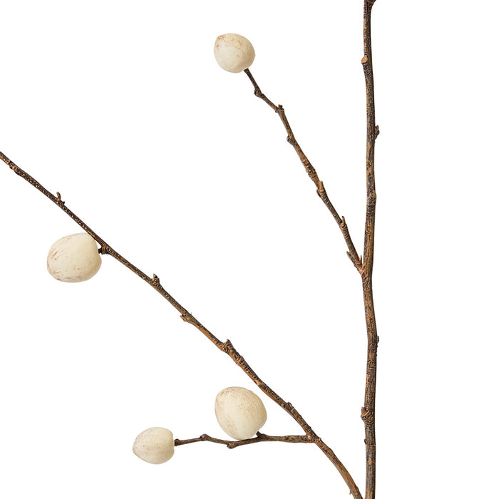 Berry Pod Dried Look Branch Pack of 12 - Cream, 85cm (H)