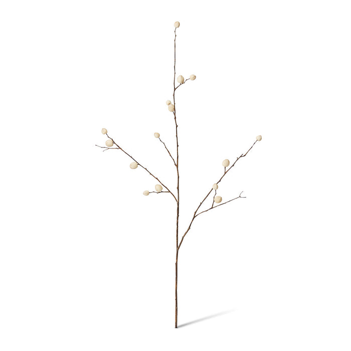 Berry Pod Dried Look Branch Pack of 12 - Cream, 85cm (H)