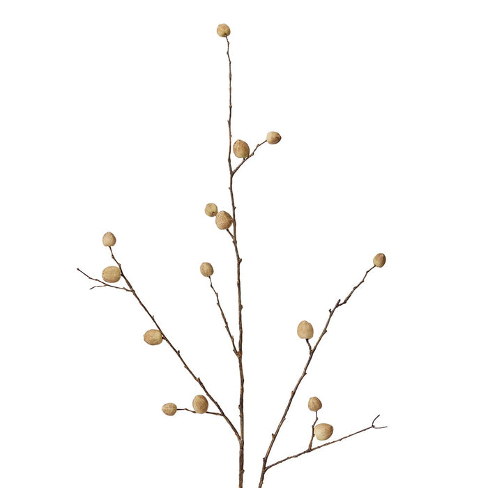 Berry Pod Dried Look Branch Pack of 12 - Natural, 85cm (H)
