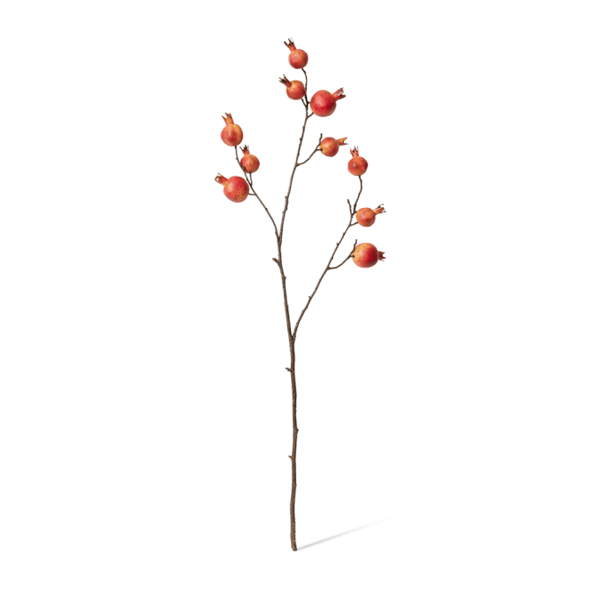 Pomegranate Branch Pack Of 12 - Red, 92cm (H)
