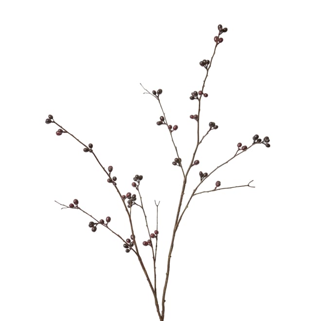 Bean Branch Pack Of 12 - Burgundy, 129cm (H)