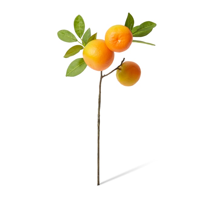 Orange Branch Spray Pack Of 12 - Orange, 52cm (H)