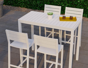 Halki Table - Outdoor - High Bar - 125cm x 65cm - White