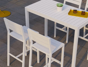 Halki Table - Outdoor - High Bar - 125cm x 65cm - White