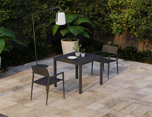 Halki Table - Outdoor - 90cm x 90cm - Charcoal