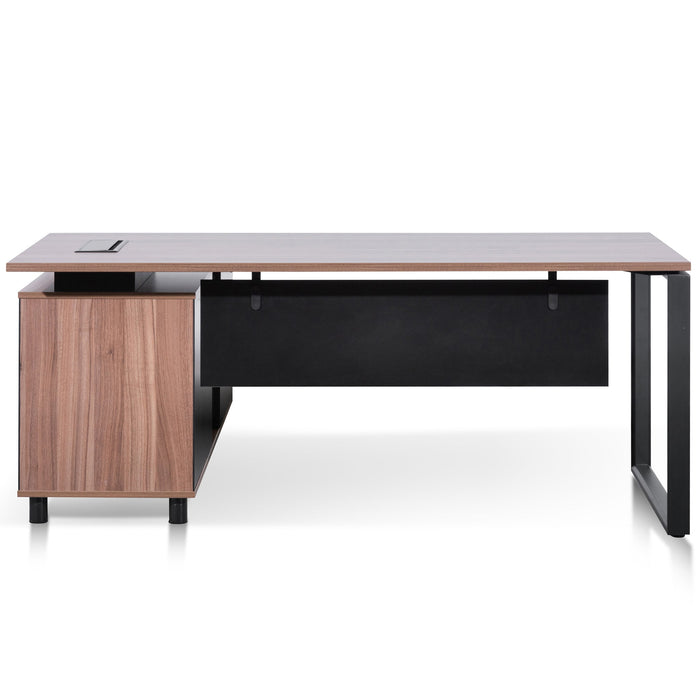 COT6166-SN 1.8m Executive Desk Right Return with Black Legs - Walnut