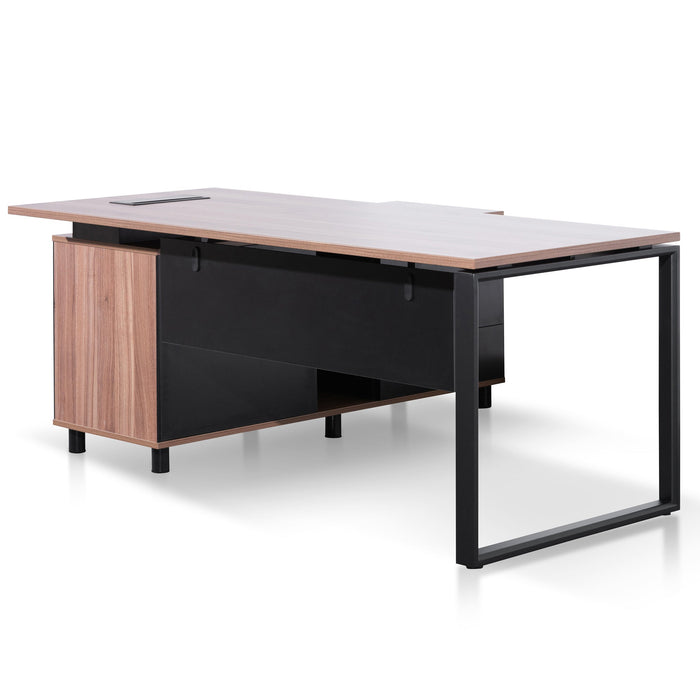 COT6166-SN 1.8m Executive Desk Right Return with Black Legs - Walnut