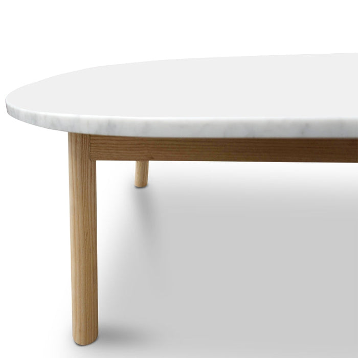 CCF2012-SD 110cm Marble Coffee Table - Natural Base