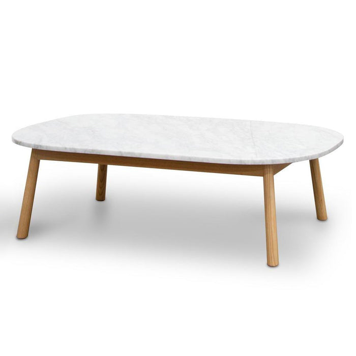 CCF2012-SD 110cm Marble Coffee Table - Natural Base