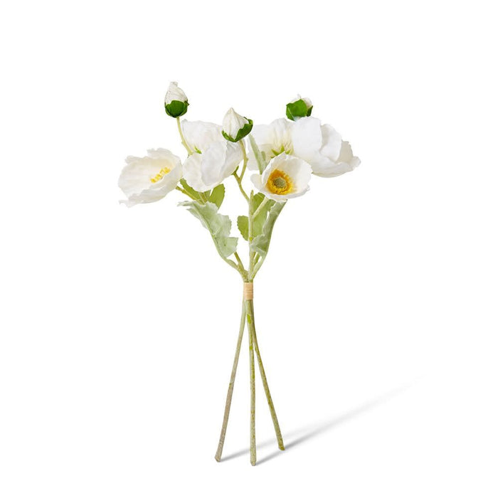 Poppy Bundle (RT) Pack of 12 - White, 35cm (H)