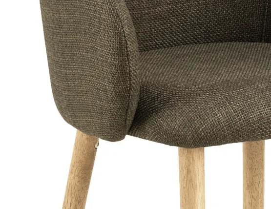 Henley Dining Chair - Timber Legs - Forest Green Fabric