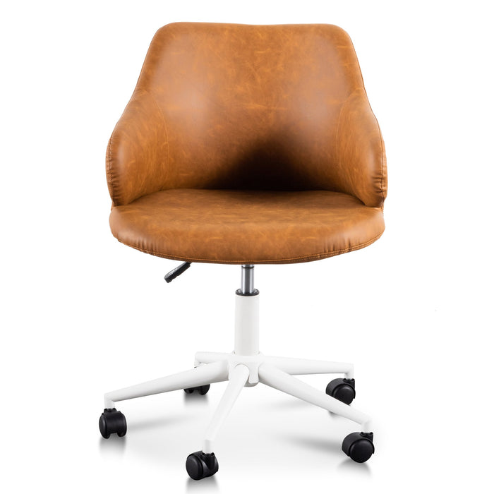 COC6195-LF Office Chair - Tan with White Base