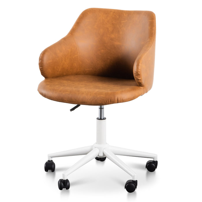 COC6195-LF Office Chair - Tan with White Base