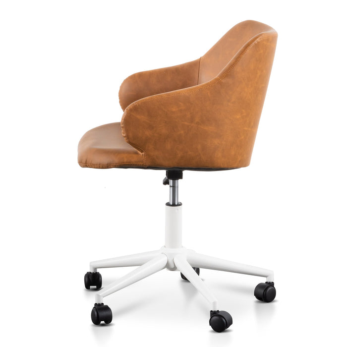 COC6195-LF Office Chair - Tan with White Base