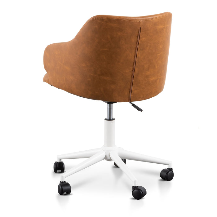 COC6195-LF Office Chair - Tan with White Base