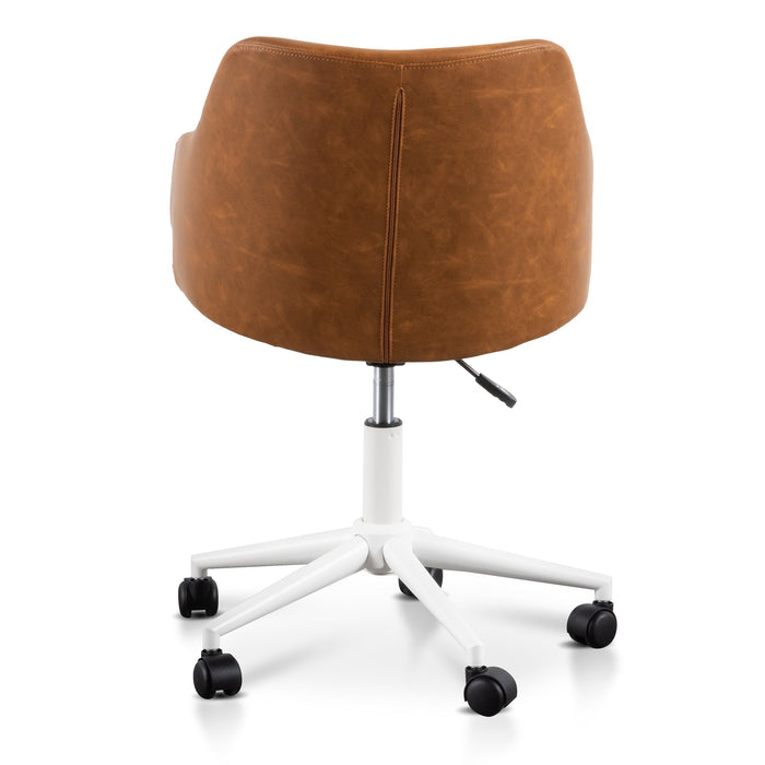 COC6195-LF Office Chair - Tan with White Base