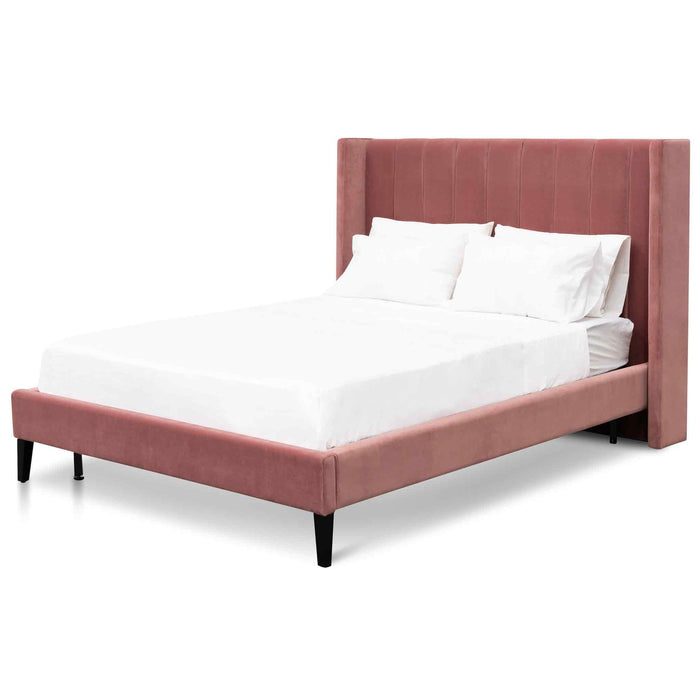 CBD6279-MI King Bed Frame - Blush Peach Velvet