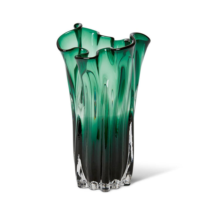 Timberly Vase - Green, 30cm (H)