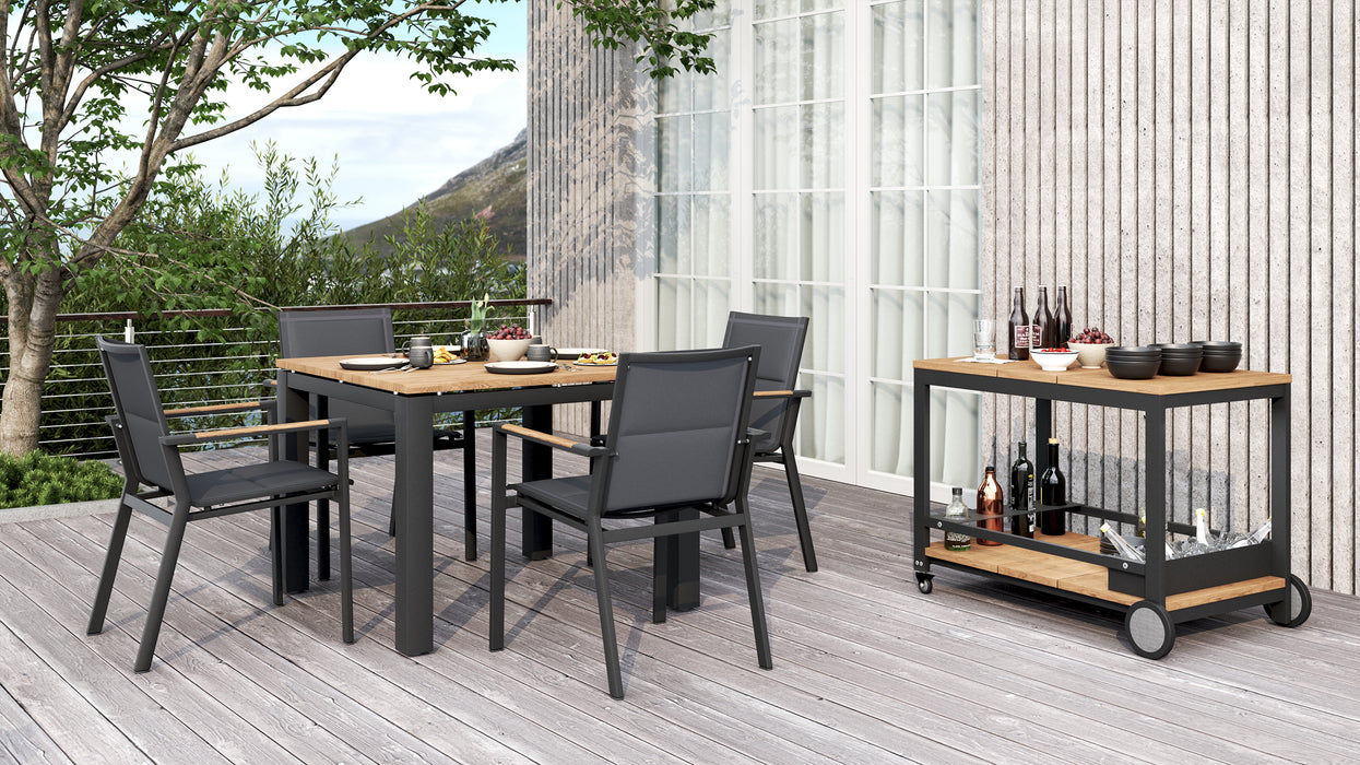 Carmel Outdoor Bar Cart - Black