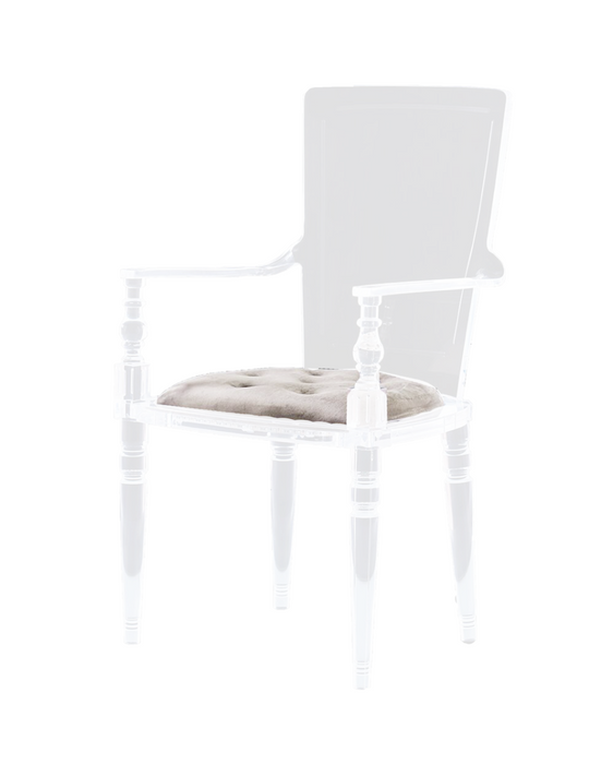 Laurence Lucite Acrylic Dining Chair With Chesterfiled Cushion