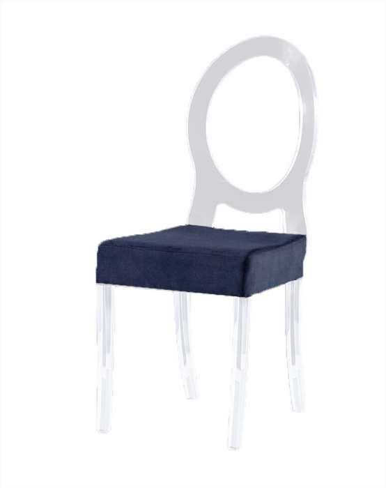 Orlando Lucite Acrylic Chair With Oval Backrest