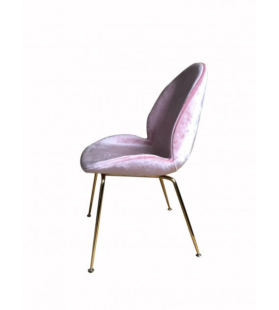 Plush Velvet Upholstered Beetle Chair