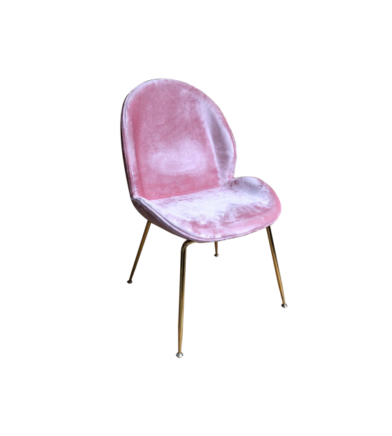 Plush Velvet Upholstered Beetle Chair