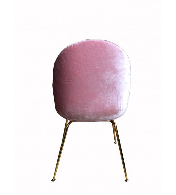 Plush Velvet Upholstered Beetle Chair