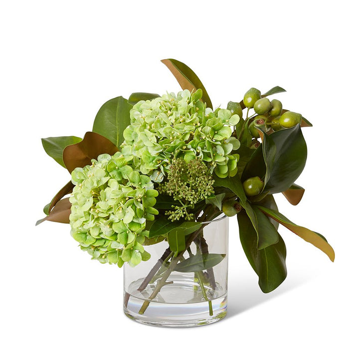 Hydrangea Mix Green (DS) - Green/Clear, 37cm (H)