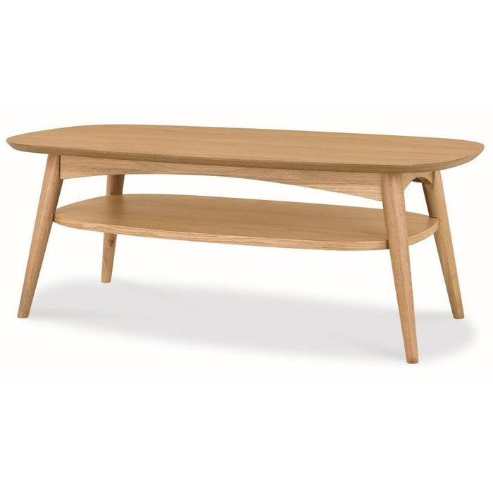 Calibre Furniture Johansen Scandinavian 109cm Oak Rectangle Coffee Table - Natural