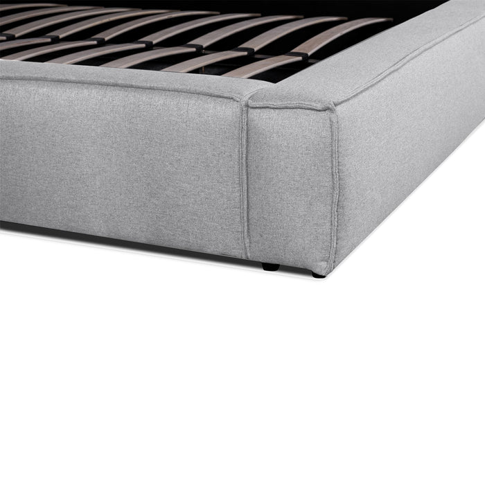 CBD2999-YO - King Bed Frame - Pearl Grey Fabric