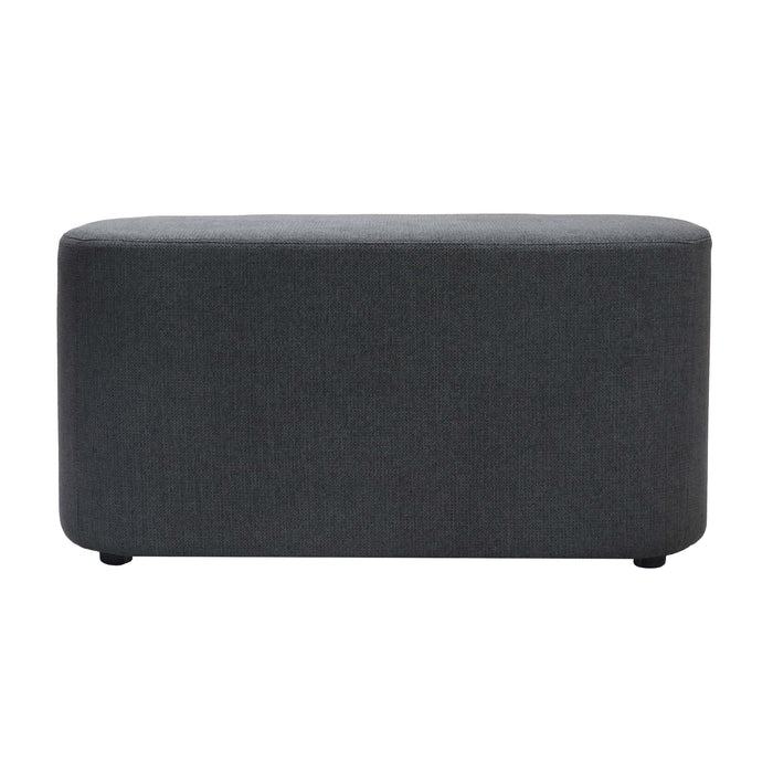 Kali Rectangular Ottoman - Charcoal 457 Fabric
