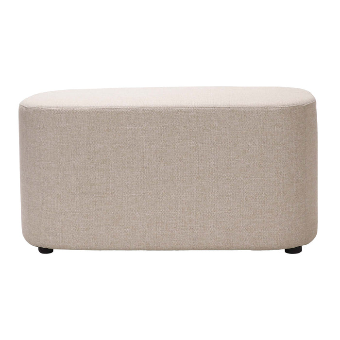 Kali Rectangular Ottoman - Stone 102 Fabric