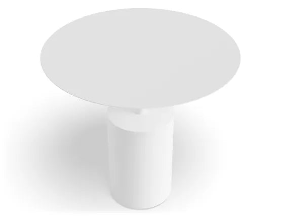 Karo Side Table - White, Wood, 45cm W