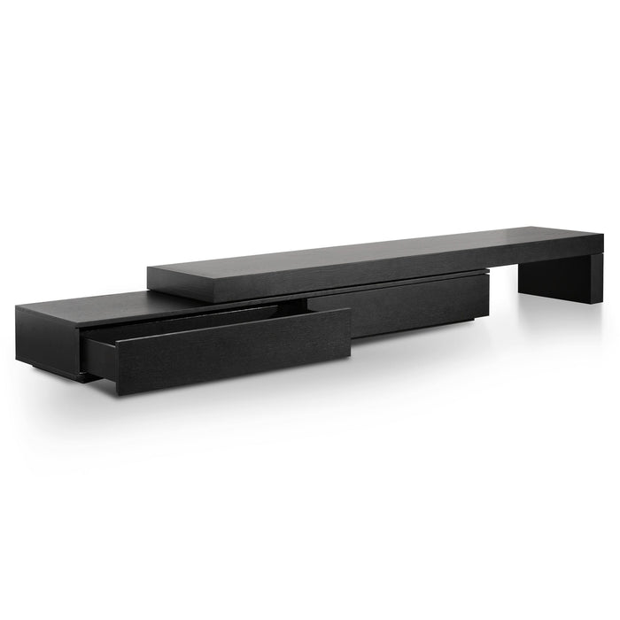 CTV6132-CN Extendable Entertainment TV Unit - Black Oak